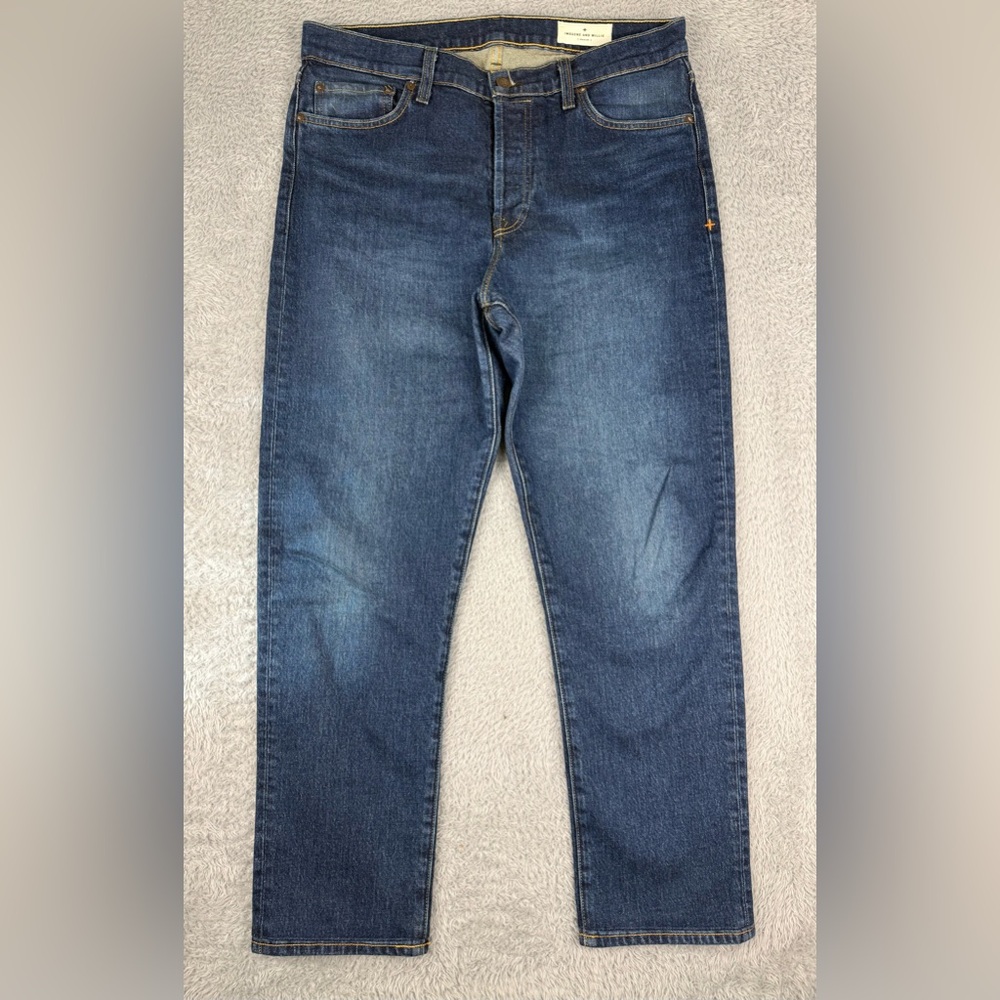 Imogene + Willie James Jeans Womens 31 Blue Straight Button Fly USA Denim